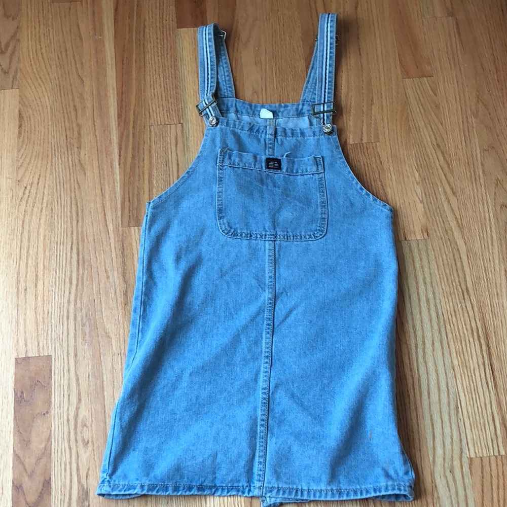 Denim overalls style dress